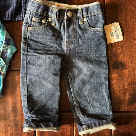 Adorable baby boy set! Jeans, polo onesie and sweater - Picture 2 of 9